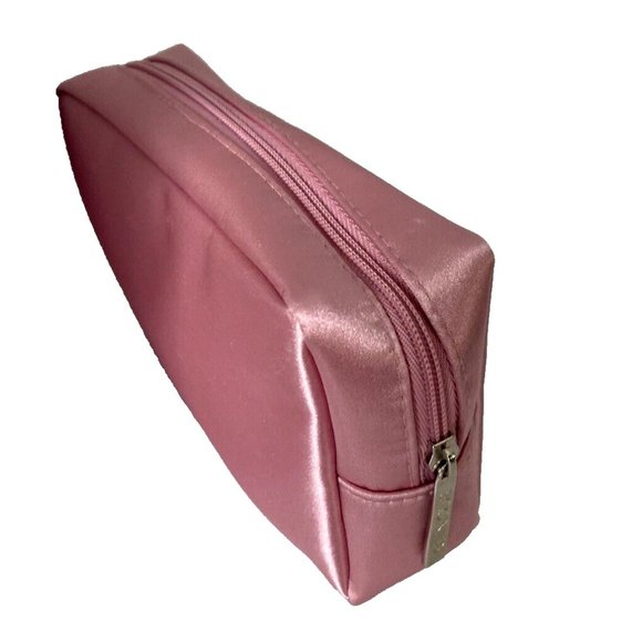 Clinique Pink Makeup Bag Zip Up Water-Resistant Small Cosmetic Travel Carrier - Picture 4 of 11